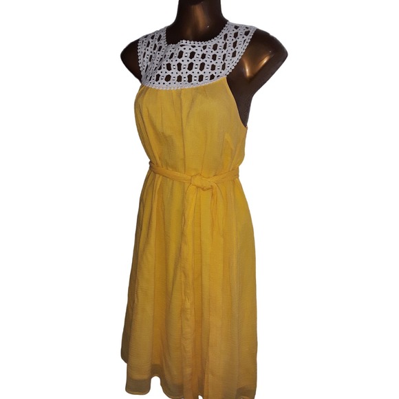 Lilly Pulitzer RARE Sz 2 Yellow SYDNEY Crinkle Sunshine Dress - Picture 6 of 9